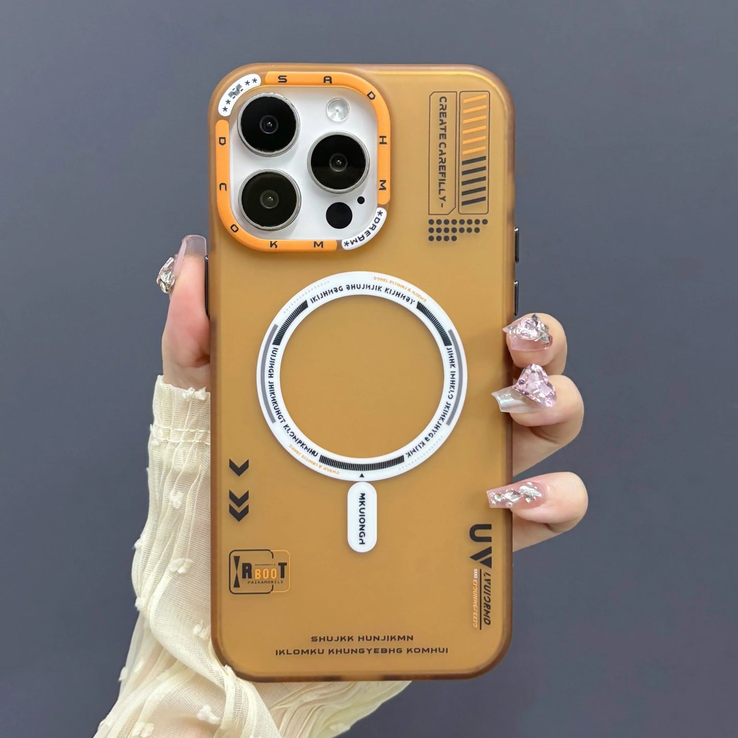 Matte Frosted Skin Feeling Magnetic Phone Case For iPhone 16 Pro Max 15 14 Magsafe Wireless Charge Back Metal Lens Frame Cover - Caseverse