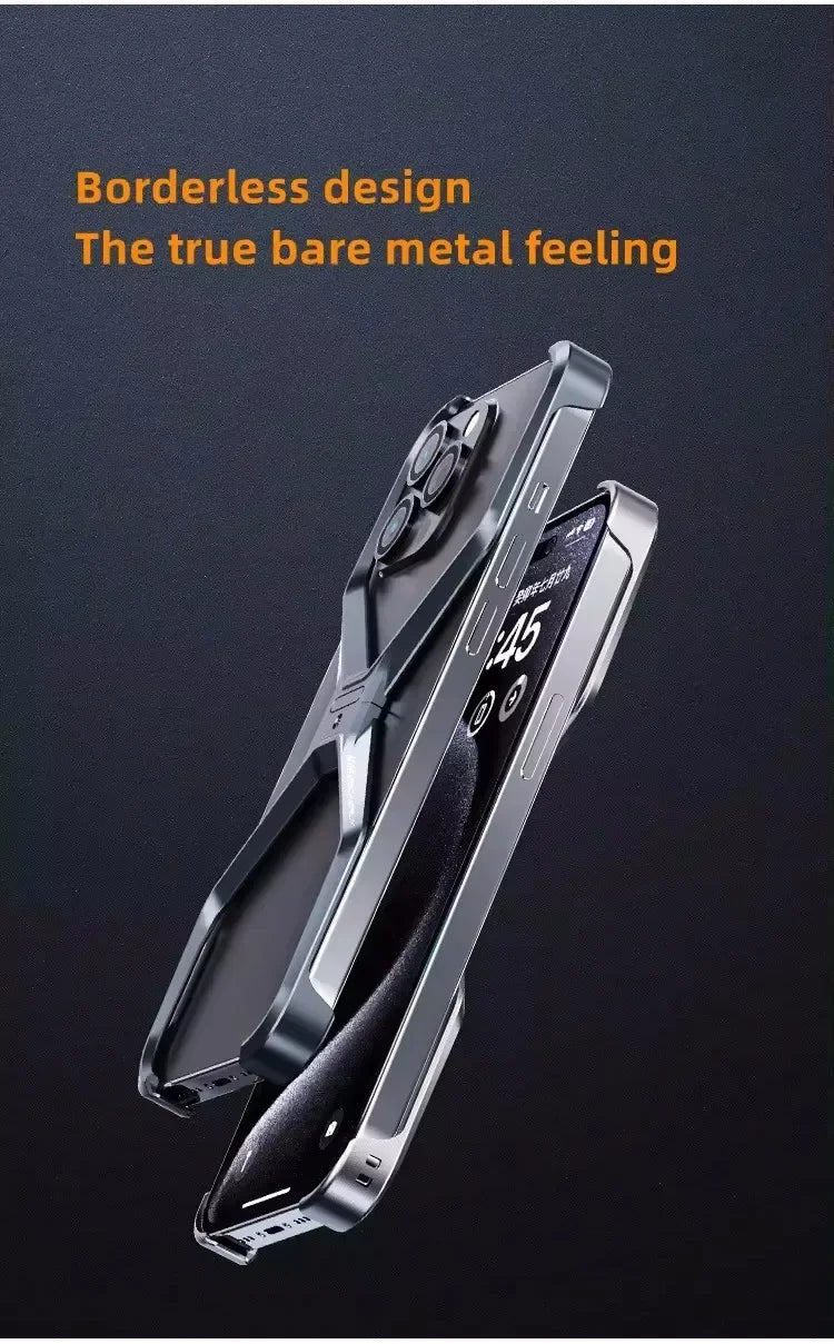 Aluminum Alloy X-shaped Metal Frame  Phone Case for IPhone 16 15 Pro Max 14 13 Military Grade Drop Protection Cover - Caseverse