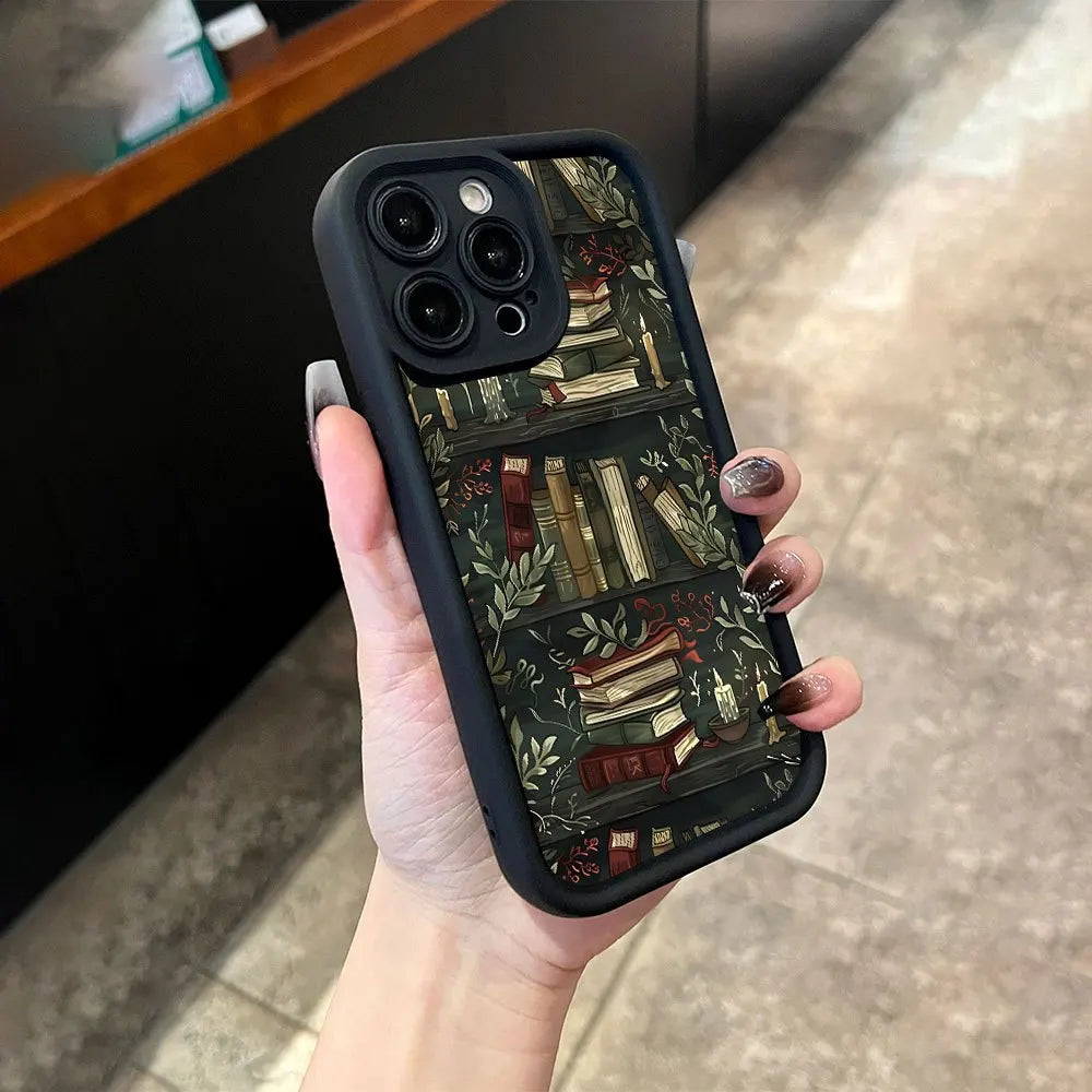Book Cartoon Creative Pattern Phone Case For iPhone 16 15 11 12 Pro Max XR X XS 7 8 Plus SE2 Cases For iPhone 14 13 Pro XS Max - Caseverse