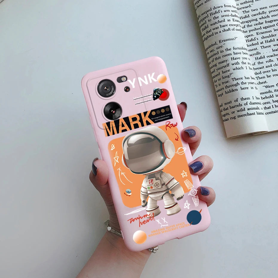 For Xiaomi 13T Pro Case Fashion Marble Astronaut Silicone Phone Cases For Xiaomi Mi 13T Mi13T 13 T Pro 5G Protection Back Cover - Caseverse