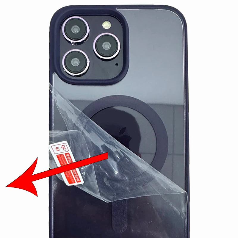 Pink Transparent Acrylic Case for iPhone 17 Air 16 15 14 13 12 11 Pro Max Plus Hard Shockproof Powerful Magnetic Magsafe Cover