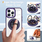Metal Ring Magnetic Bracket Wireless Charging Phone Case for iPhone 16 15 14 Pro Max