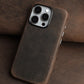 YMW Italian Crazy Horse Genuine Leather Case for iPhone 16 Pro Max 15 14 Personality Cowhide Magnetic Phone Cover - Caseverse