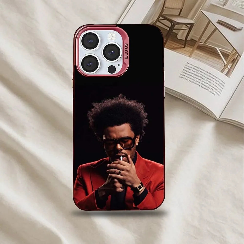 The W-Weeknd XO Singer  Phone Case For iPhone 16,15,14,13,12,11,Mini,Pro,SE,MAX Pink Matte Silicone Cover
