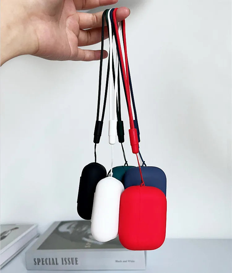 For AirPods Pro 2 2022 Earphone Case with Lanyard Anti-lost Cover [Front LED Visible]  for AirPods Pro 2 Silicone Case