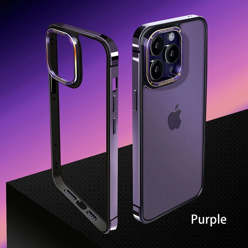 Metal Frame Protector for iPhone 15 14 Pro Max 15 Plus 15pro Anti-fall Edge Protection for iPhone15+ 14pro Max Phone Cover Case