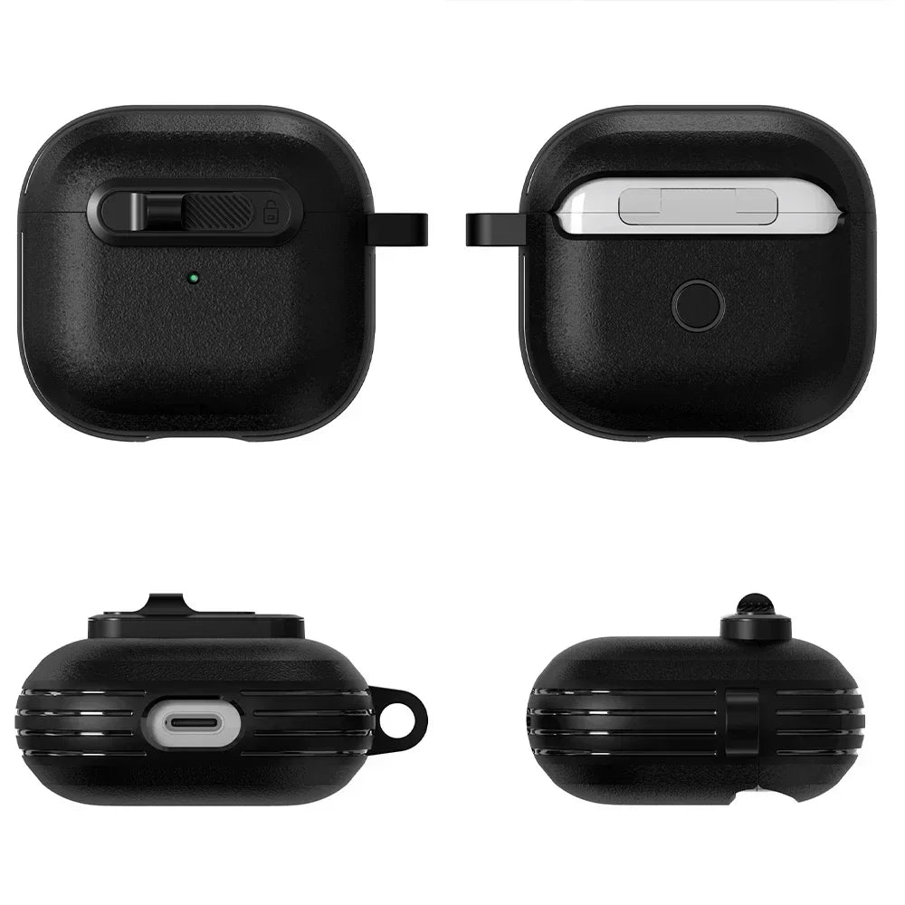 Frosted Earphone Case for Apple Airpods 4 with Cleansing Sets Wireless Headset Cover Magnetic Horizontal Lock Protective Covers