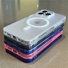 Luxury Matte Magsafe Wireless Charging Phone Case For iPhone 11 12 13 14 15 16 Pro Max Plus Bumper Magnetic Transparent Cover