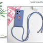 Note13 Big Red Heart Lanyard Silicone Phone Case For Xiaomi Redmi Note 13 13Pro Shatterproof Redmi Note 13ProPlus Back Cover - Caseverse