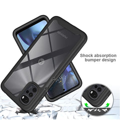 Moto E32 Shockproof Clear Case Built in Screen Protector Full Body Rugged Defender Cover for Motorola G22 Case, E32S,G52 Cases