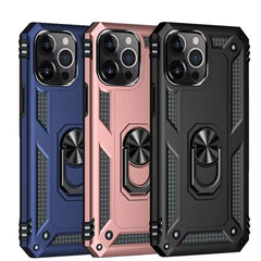 Armor Shockproof Case for iPhone 16 15 14 Plus 13 12 11 Pro Max Magentic Ring Finger Holder Military Grade Case for iPhone Cover