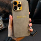 Leather Personalised Customized Name Case For Iphone 11 12 13 14 15 16 Pro Max Plating Frame Lambskin Initials Cover 16 11 15Pro - Caseverse