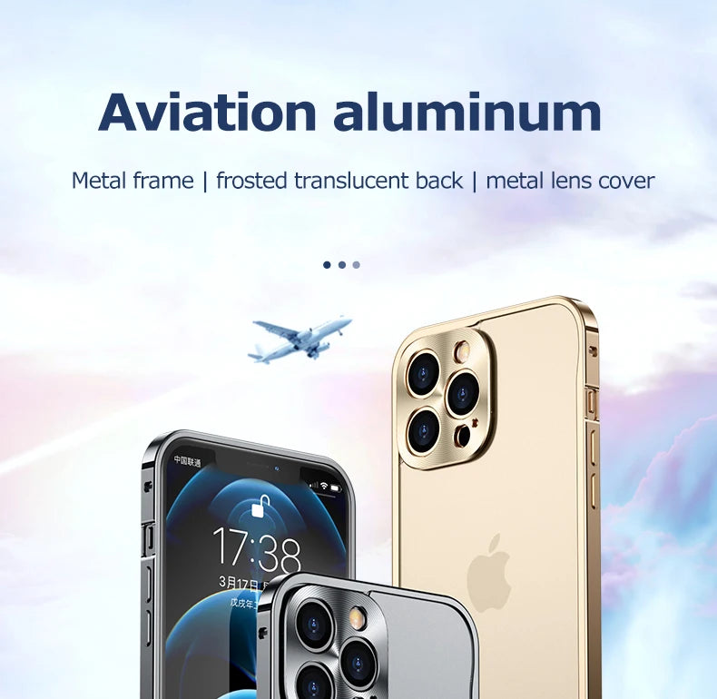 Metal Phone Cases For IPhone 12 13 14 15 16 Pro Max Plus Cover Magnetic Aluminum Frame Phone Shell For Iphone 13 Mini 14 15 Plus