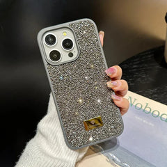 01 Stylish Diamond Sparkling Phone Case For Iphone 16 15 14 13 12 11 Pro Max Plus Women's Gift Back Shockproof Phone Case