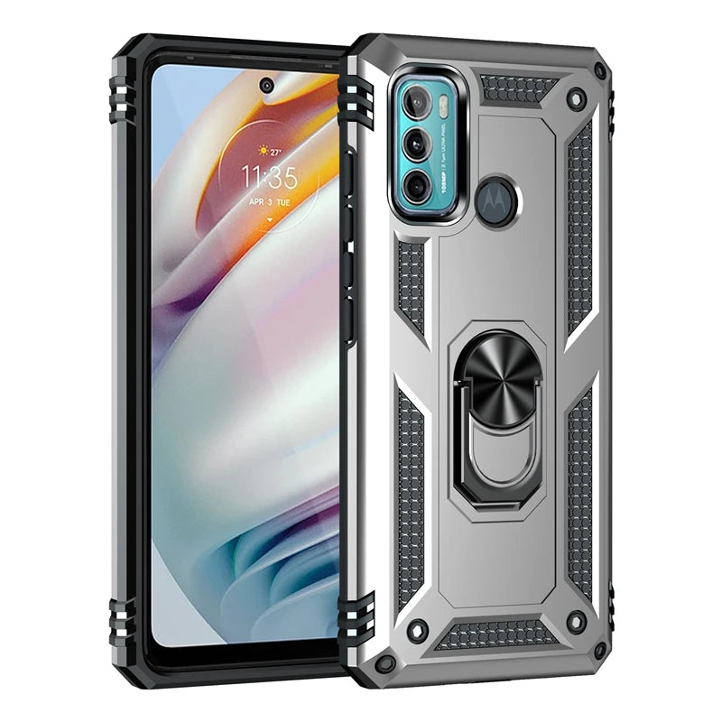 For Motorola Moto G40 Fusion Case Rugged Armor Shockproof Phone Case For Moto G31 G41 G51 G71 5G Magnetic Ring Holder Back Cover - Caseverse