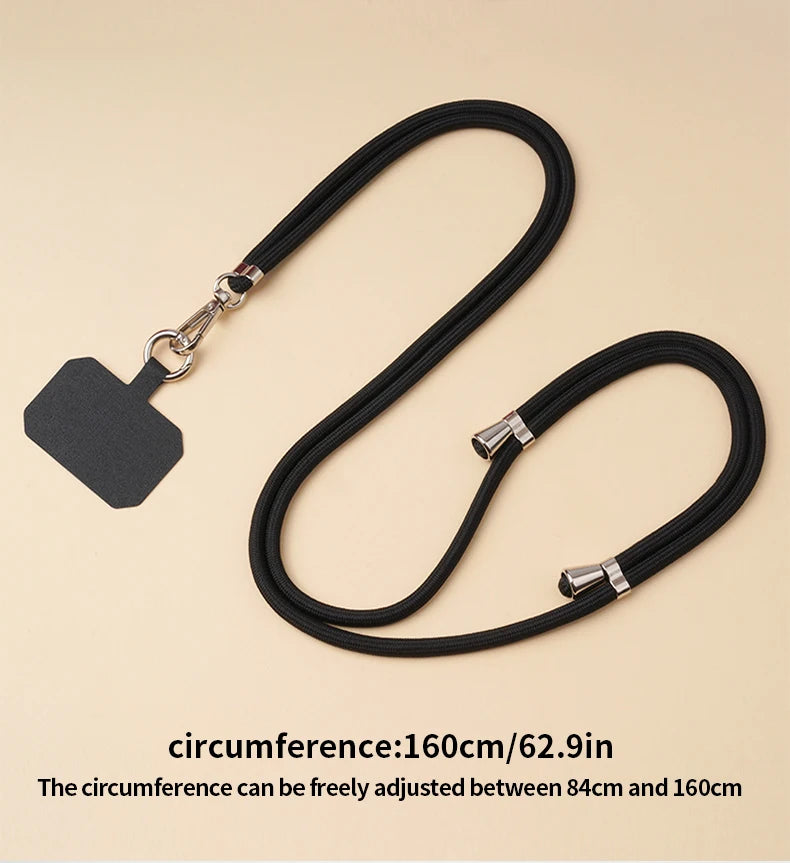 Crossbody Lanyard Necklace Strap Universal Mobile Phone Adjustment Long Hanging Rope With Clip Anti-Lost Lanyard