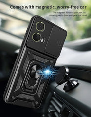 Shockproof Military Grade Armor Case For Moto G85 G75 G55 G45 G35 G15 G05 5G Magnetic Holder Ring Protect Cover