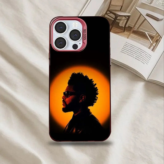 The W-Weeknd XO Singer  Phone Case For iPhone 16,15,14,13,12,11,Mini,Pro,SE,MAX Pink Matte Silicone Cover