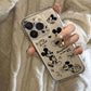 Black Luxury Mickey Minnie Phone Case For Xiaomi Redmi Note 13 12 12S 11 10 9 9T 8 A1 A2 A3 K40 Pro Plus 4G 5G Transparent Cover - Caseverse
