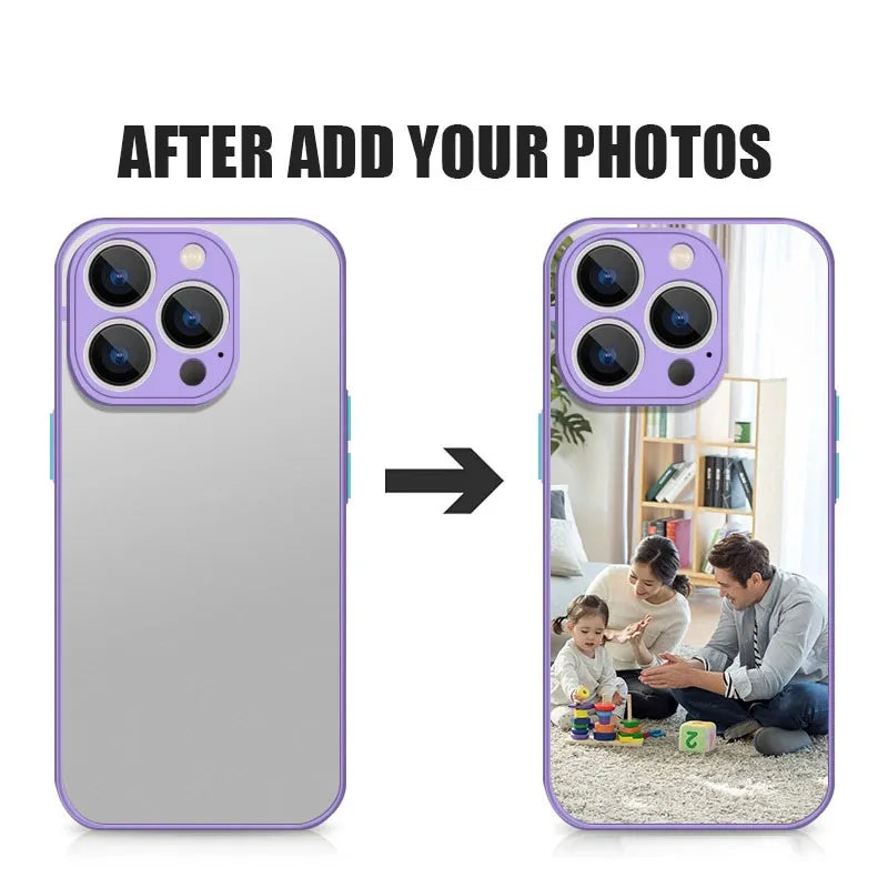 Personalized DIY Customized Name Photo Phone Case For iPhone 16 15 Pro Max 14 13 12 11 Pro Max X XR 7 8 Shockproof Acrylic Cover - Caseverse