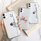 Personalized Custom Name Phone Case For iPhone 13 12 11 14 15 16 pro 16 14 15 Plus Xs MAX XR 12 13 Mini Clear Cover Capa Fundas - Caseverse