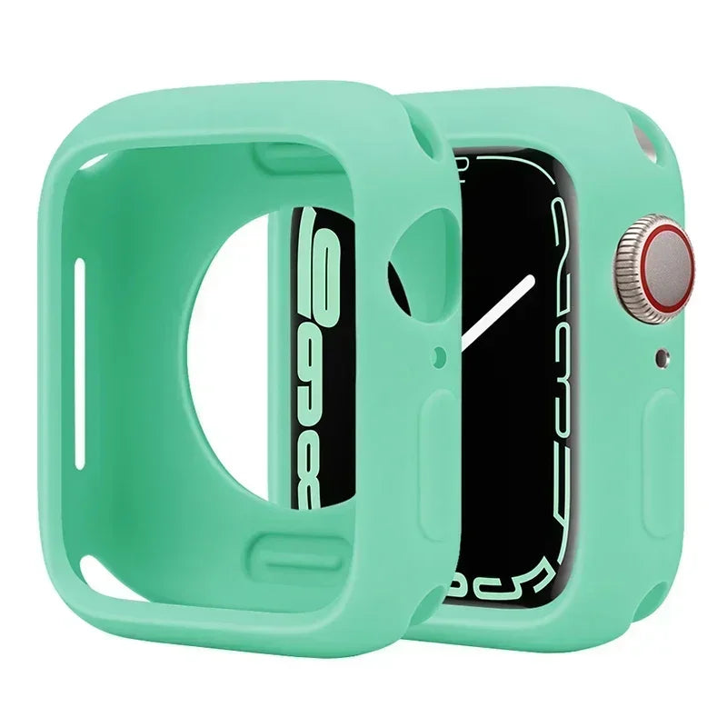 Candy Soft Silicone Case for Apple Watch Cover 9 8 7 6 Se 5 45mm 42mm 38 Protection Iwatch Serie 44mm 40mm 41mm Bumper for women
