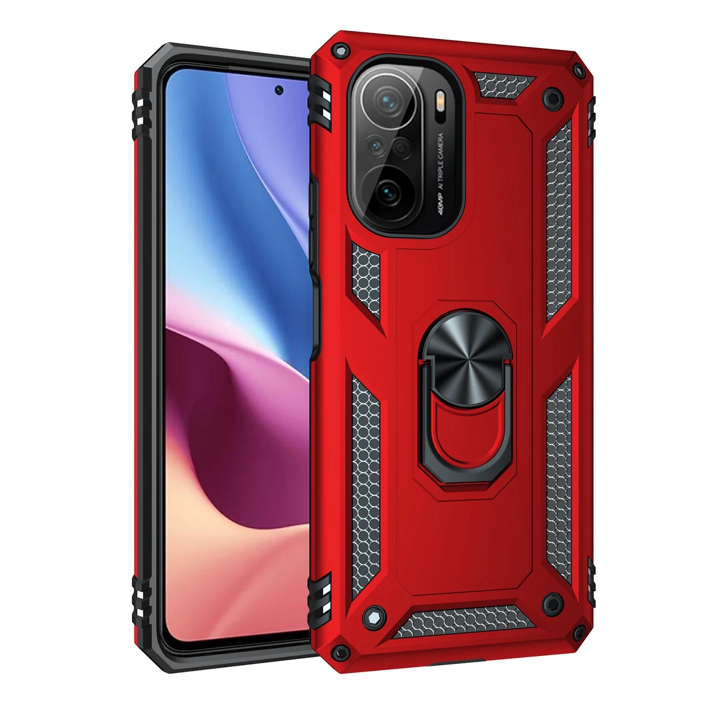 Cover Case for POCO F3 Armor Rugged Military Shockproof Ring Holder Magnet Phone Case for Xiaomi POCO F3 F 3 5G