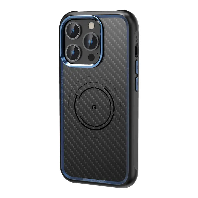 ROCK Kevlar Magnetic Case for iPhone 15 Pro Max Metal Lens Military Grade Shockproof Cover for iPhone 15 Compatible with MagSafe