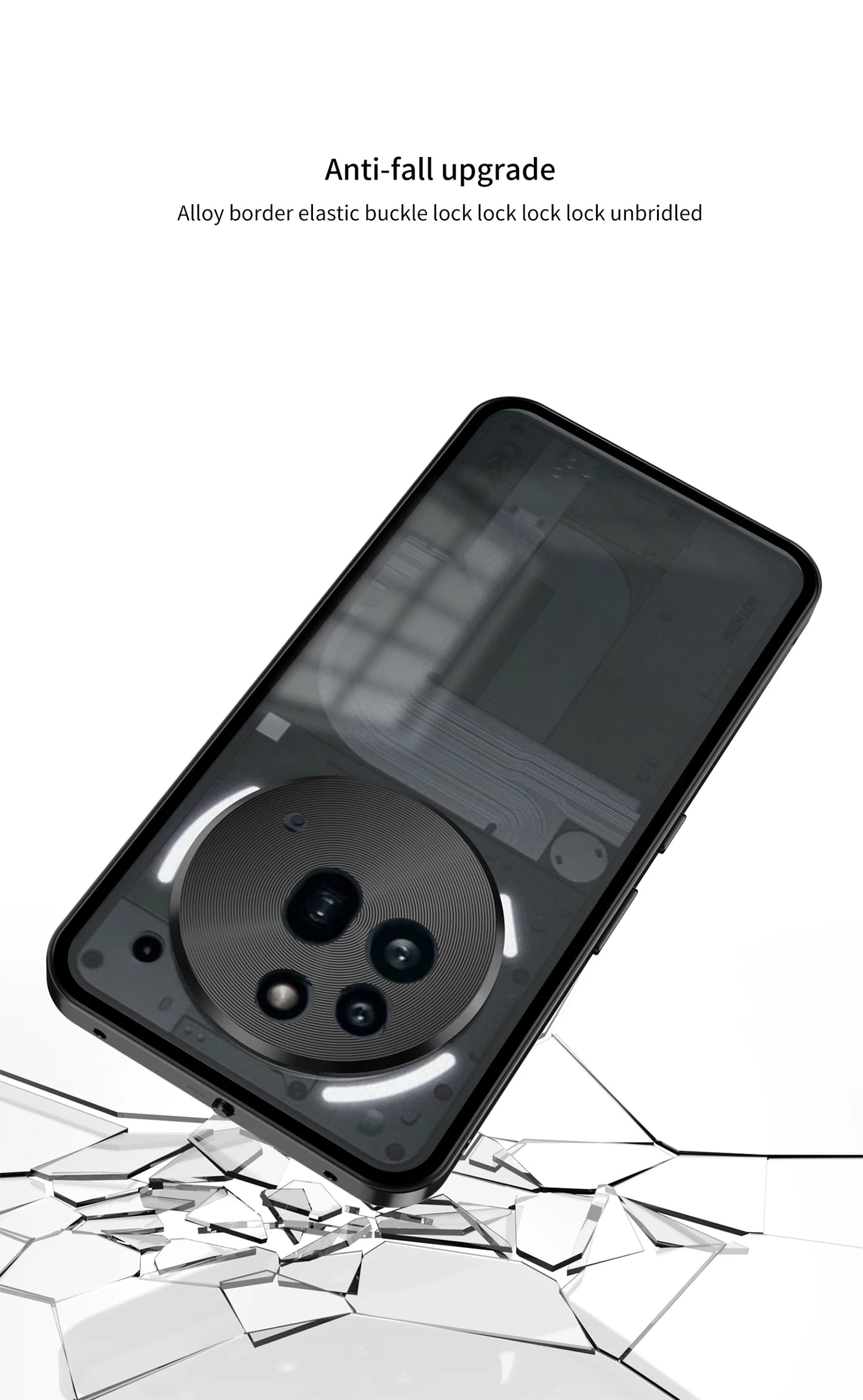 Metal Aluminium Alloy Frame Hard PC Backboard Shockproof Phone Cover for Nothing Phone 3A Pro Case