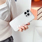 Metal Button Key Vertical Stripe Corrugated Clear Phone Case for IPhone 13 14 15 16 Pro Max Shockproof PC Protective Back Cover