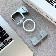 Magnetic Titanium Metal Transparent No Frame Phone Case For iPhone 16 Pro Max 16  Plus For Magsafe Aluminum Bumper Armor Cover