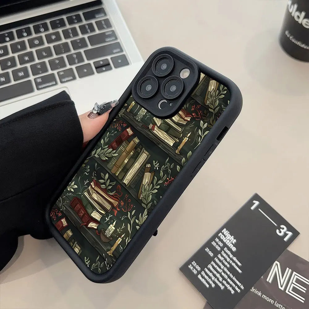 Book Cartoon Creative Pattern Phone Case For iPhone 16 15 11 12 Pro Max XR X XS 7 8 Plus SE2 Cases For iPhone 14 13 Pro XS Max - Caseverse