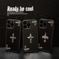 Leather Phone Case for IPhone 16 15 14 13 12 11 Pro Max Luxury Gothic High Grade Fashion Trends 3D Metal Cross Protection Cover