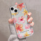 Metal Tulip Pattern Airbag Protective Phone Case For iPhone 14 13 11 15 16 Pro Max 16E 12 Mini XS XR X 8 7 Plus SE 2 Plus Cover