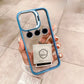 Camera Metal Ring Stand Phone Case For IPhone 15 14 Pro Max 15pro Lens Glass Protection Transparent Phone Cover