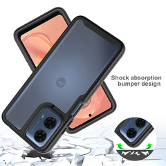 Moto G24 Shockproof Clear Case Built in Screen Protector Full Body Rugged Defender Cover for Motorola G04/G04S Case