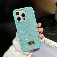 01 Stylish Diamond Sparkling Phone Case For Iphone 16 15 14 13 12 11 Pro Max Plus Women's Gift Back Shockproof Phone Case