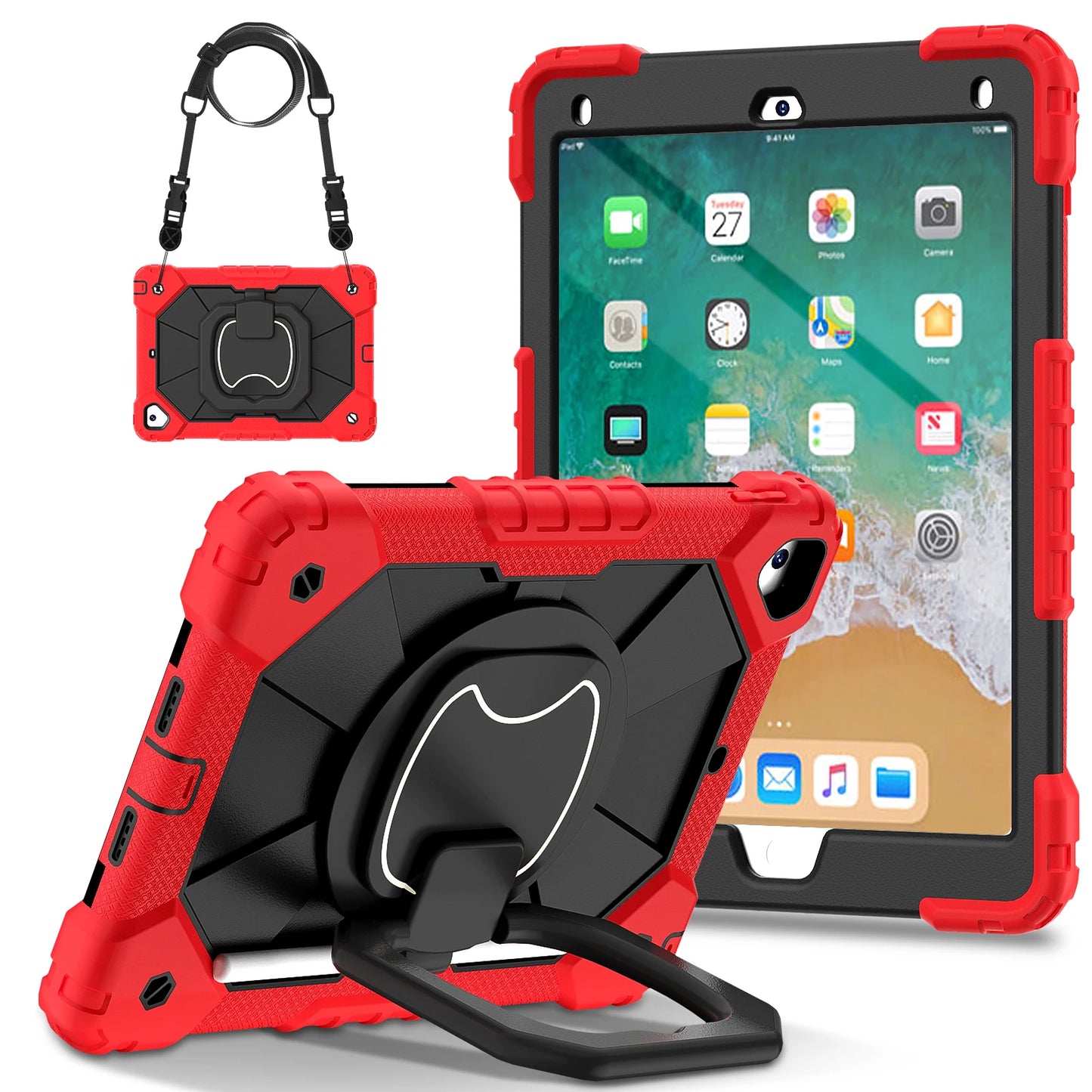 Tablet Protective Case Suitable for iPad 5Th(2017)/6Th(2018)/Pro9.7/New iPad 9.7 Satchel Stand