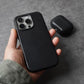 YMW Magnetic Genuine Leather Case for iPhone 16 Pro Max 15 14 Personality Cowhide Magnetic Phone Cover - Caseverse