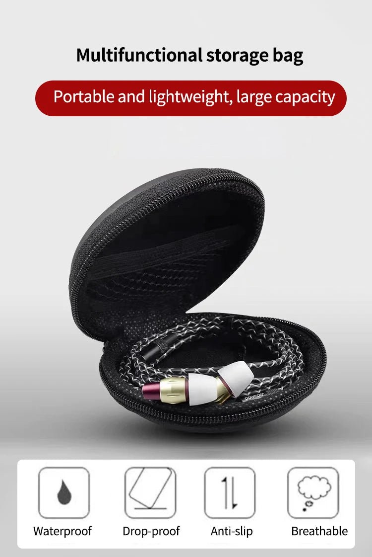 Bluetooth Headset Headphone Hard Case for Wired Earphones Storage Bag Case Portable Travel Shockproof Earbuds Carrying Pouch Bag