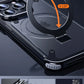 Aluminum Alloy Magnetic Stand Rimless Phone Case For iPhone 13 14 15 Pro Max 15Plus Metal Lens Shell  Frosted Matte Back Cover - Caseverse