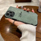 Personalized Luxury Leather Lambskin Case For iPhone 11 12 13 14 15 16 Pro Max Customized Name DIY Cover 11 12 13 14 15 Pro Max - Caseverse