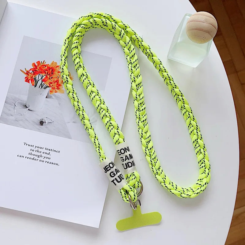The Phone Case Lanyard Is A Long Cross-Body Braided Outdoor Mountain Rope And Can Be Worn On The Shoulder To Prevent Loss.