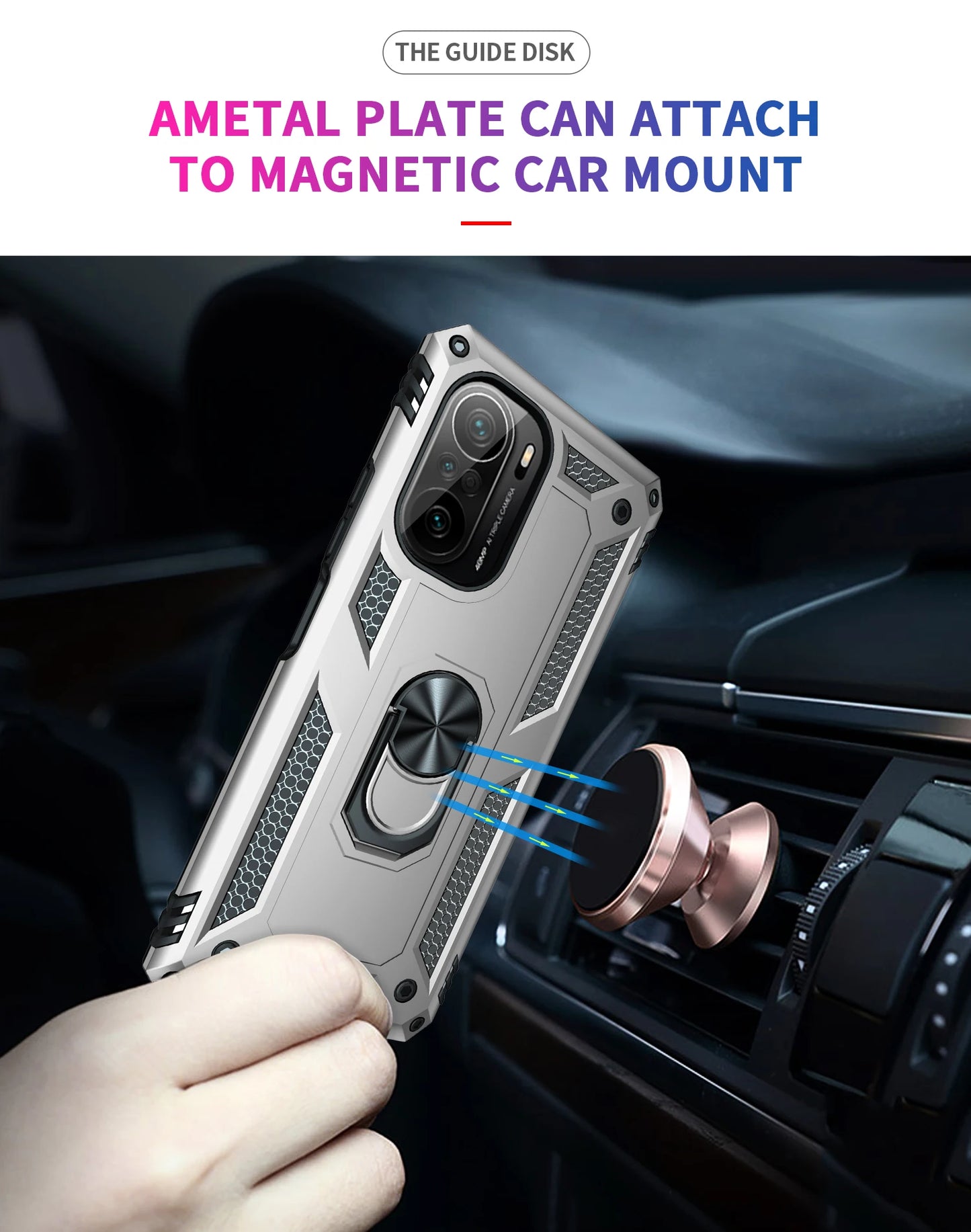 Cover Case for POCO F3 Armor Rugged Military Shockproof Ring Holder Magnet Phone Case for Xiaomi POCO F3 F 3 5G