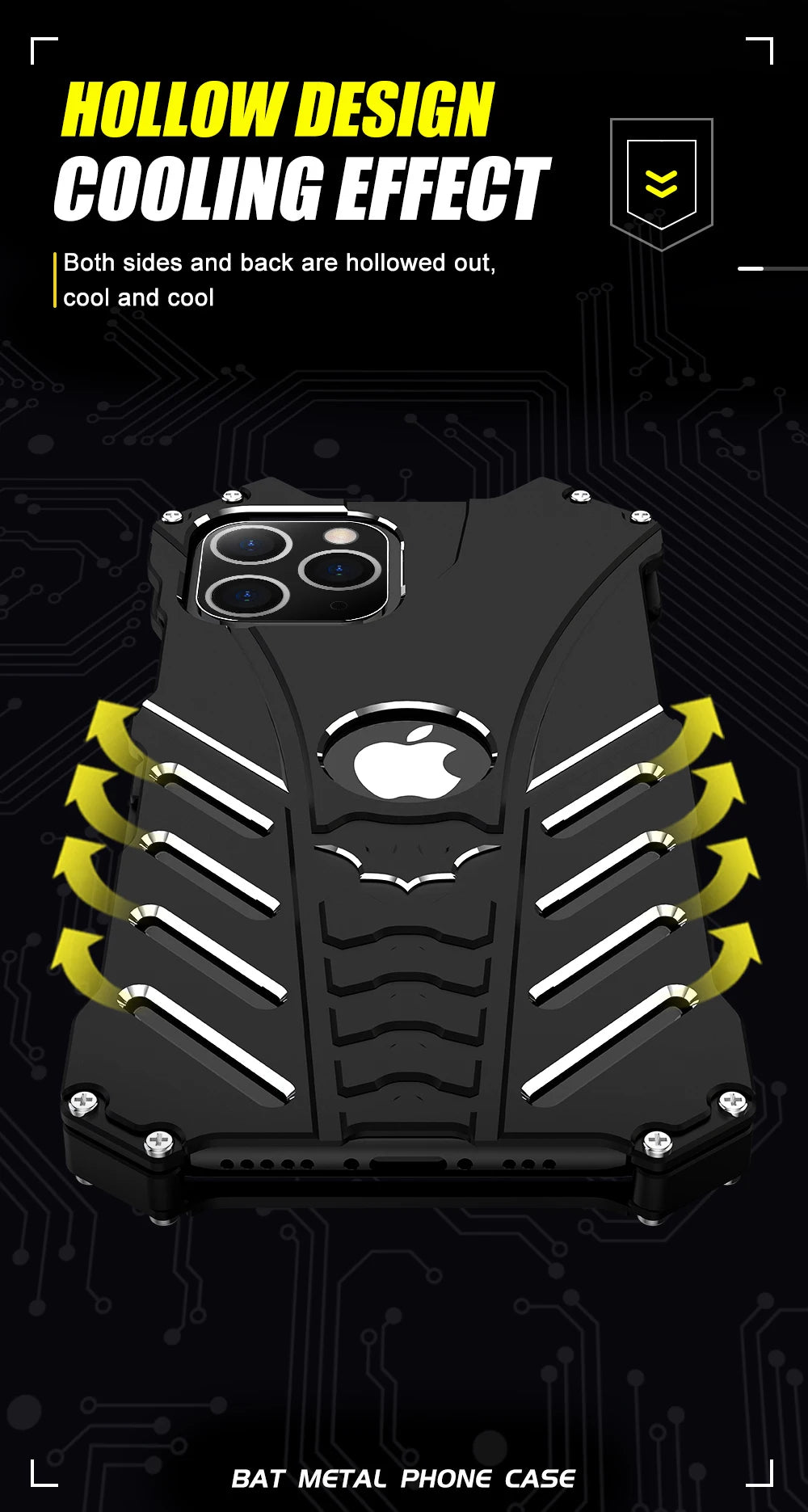 R-just Style Protection Mobile Phones Case For Iphone 15 16 14 Plus 13 12 11 Pro Max Metal Aluminum Shell Hybrid Case Cover