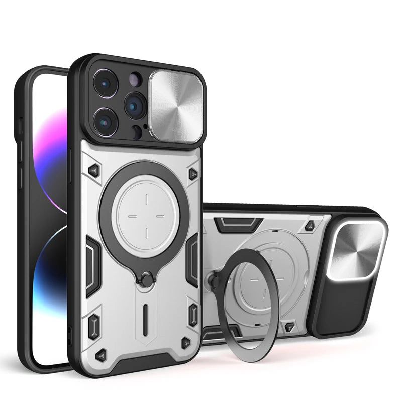 Phone Case Shell For iPhone 11 Pro Max 12 Pro Max Built in Kickstand Protective Military Grade Drop Tested Back Cover - Caseverse