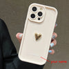 3D Gold Love Heart Personalized Custom Name Case For iPhone 16 15 14 13 12 11 Pro Max X XS XR 7 8 Plus Silicone Candy DIY Cover - Caseverse