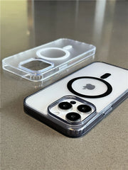 Luxury Matte Magsafe Wireless Charging Phone Case For iPhone 11 12 13 14 15 16 Pro Max Plus Bumper Magnetic Transparent Cover