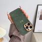 Leather Personalised Customized Name Case For Iphone 11 12 13 14 15 16 Pro Max Plating Frame Lambskin Initials Cover 16 11 15Pro - Caseverse