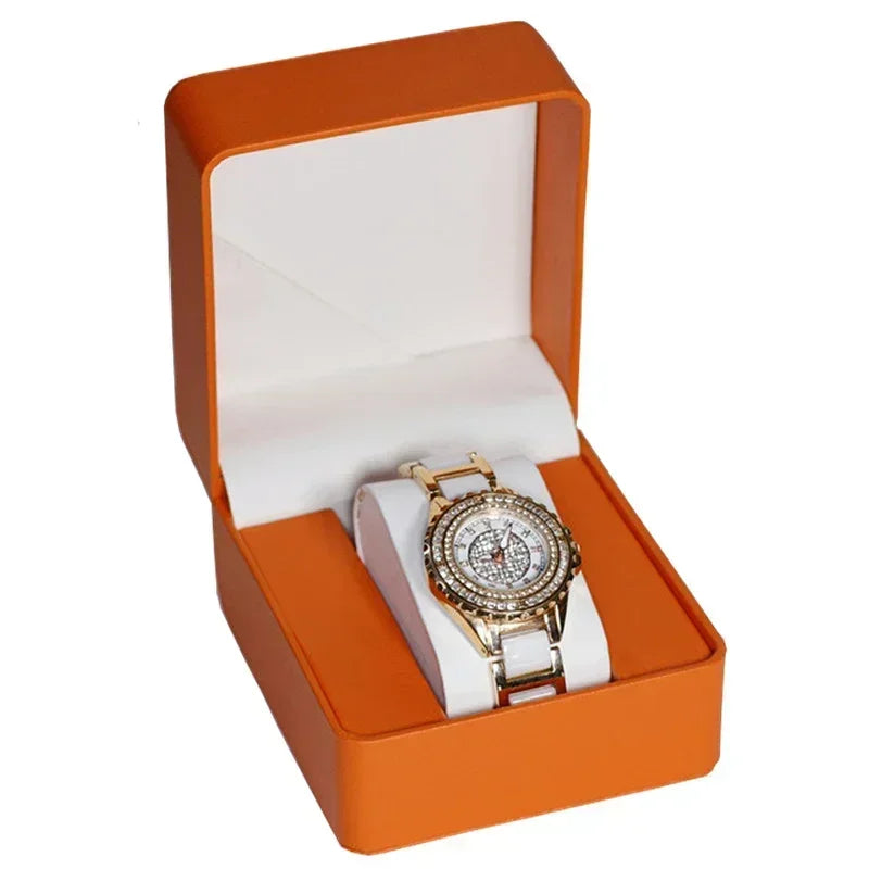 Oval Black Brown Green Single Pillow PU Leather Wristwatch Display Watch Case Organizer for Men Clamshell PU Leather Watch Case